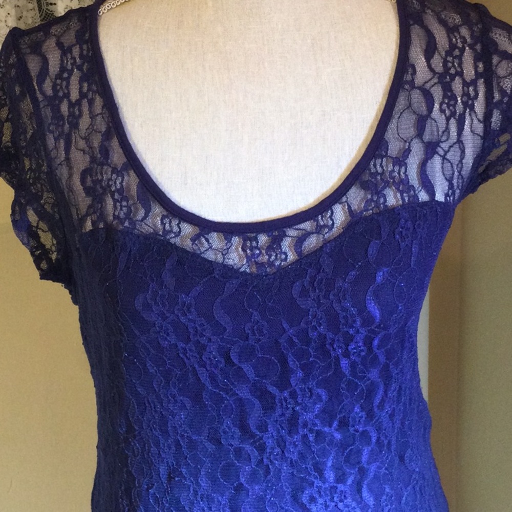 Guess, Navy Blue Lace Dress - Picture 3 of 16